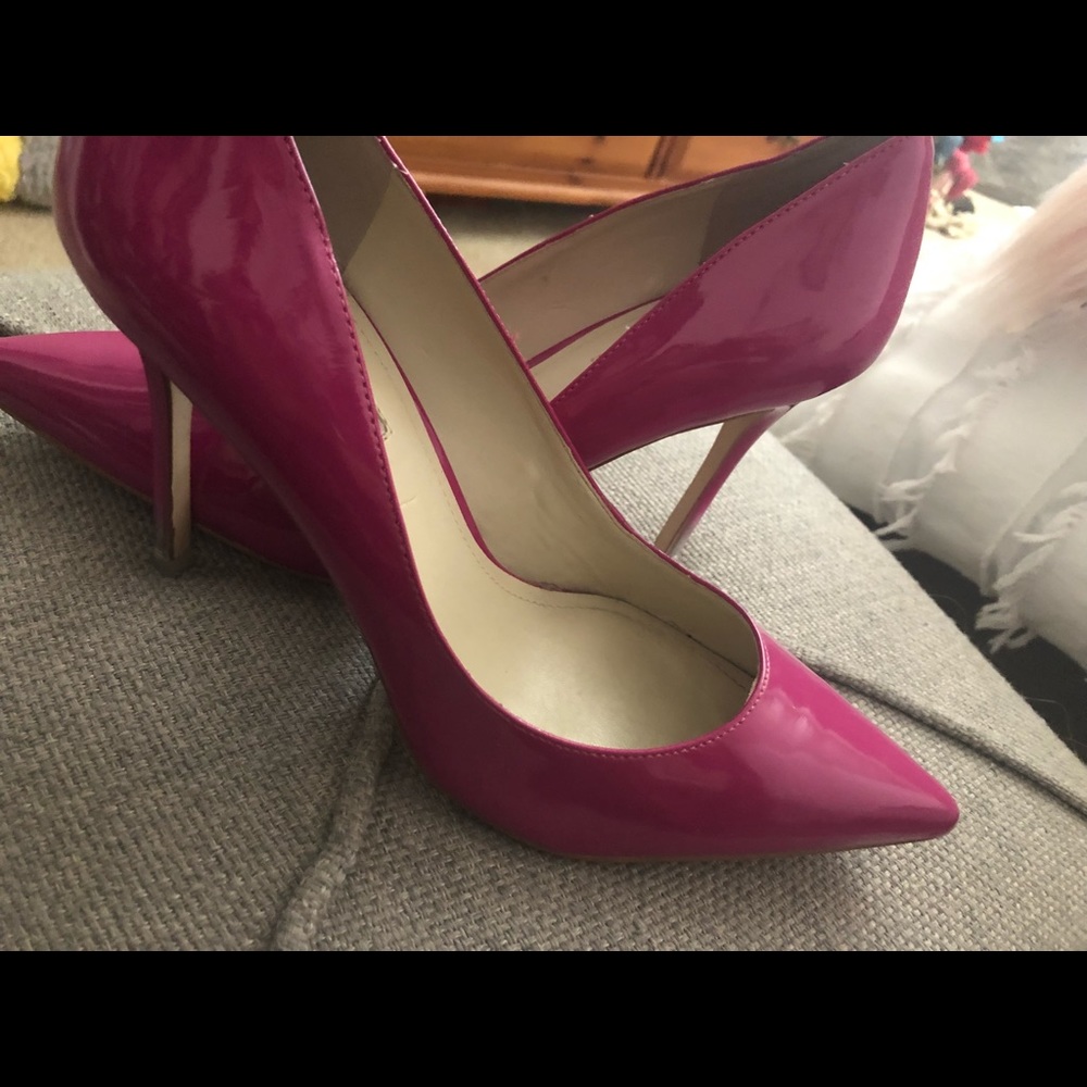 BCBG fuchsia and silver heels
